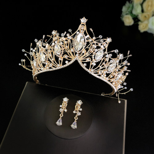 花童水晶手工公主风演出摄影头饰