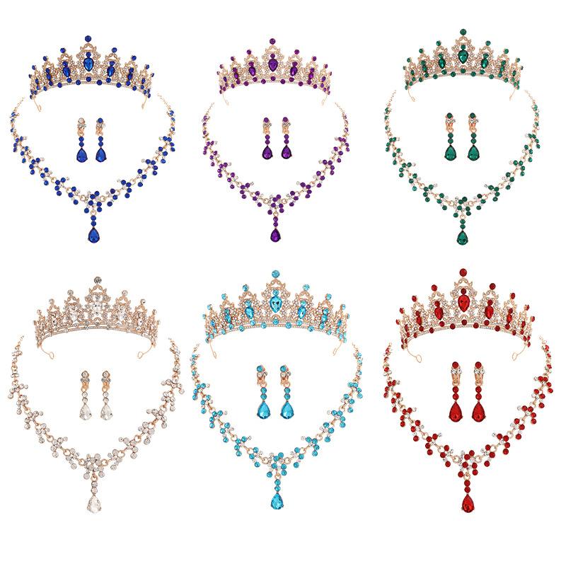 项链套装主持生日王冠发饰韩式