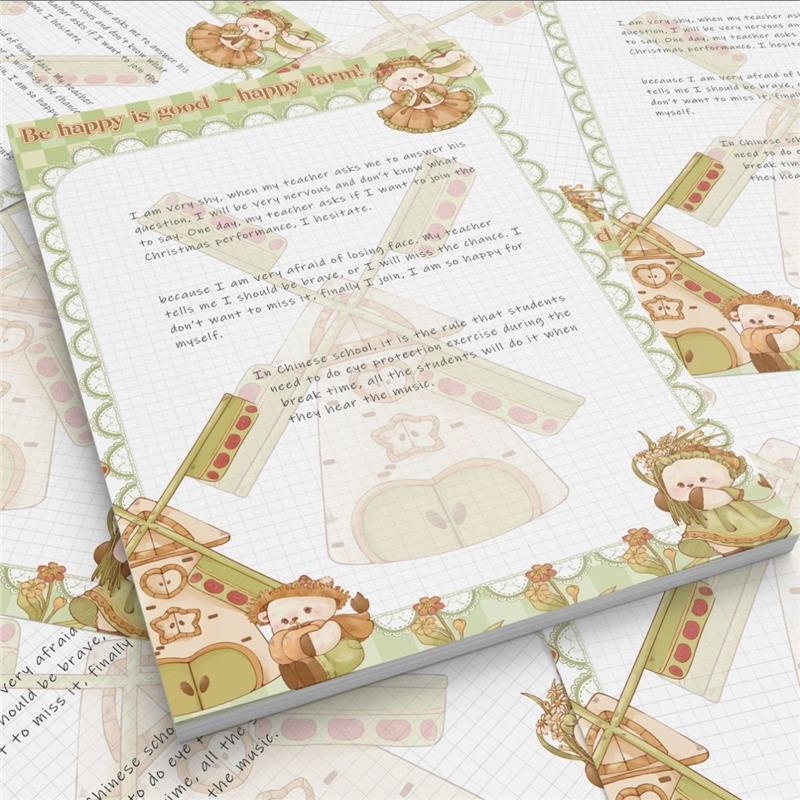 新款B5苹果庄园拍纸本可撕学生高颜值ins专用便签草稿本