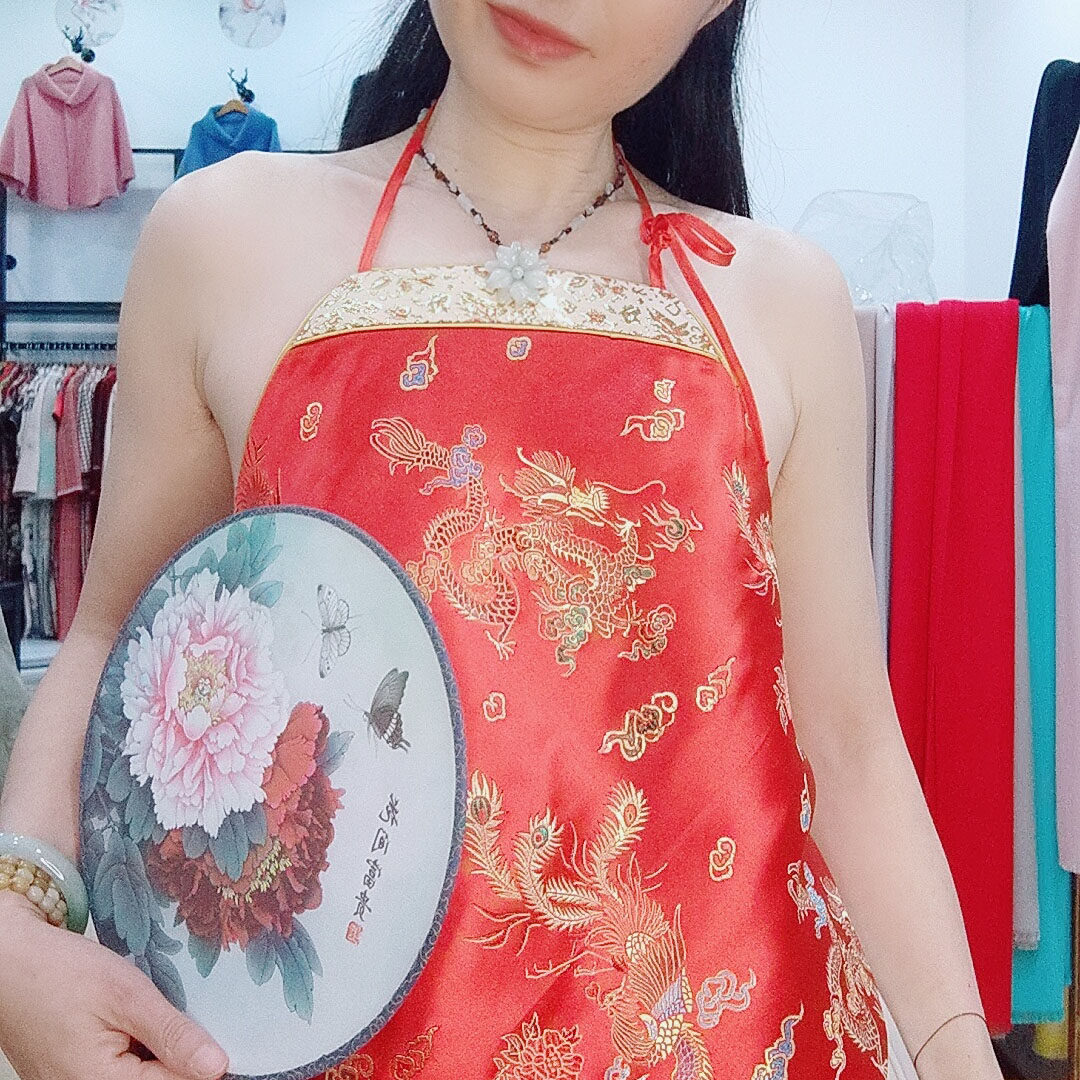 语衣涵紫手工定制肚兜双层绸缎内衣性感复古中国风本命年大红肚兜