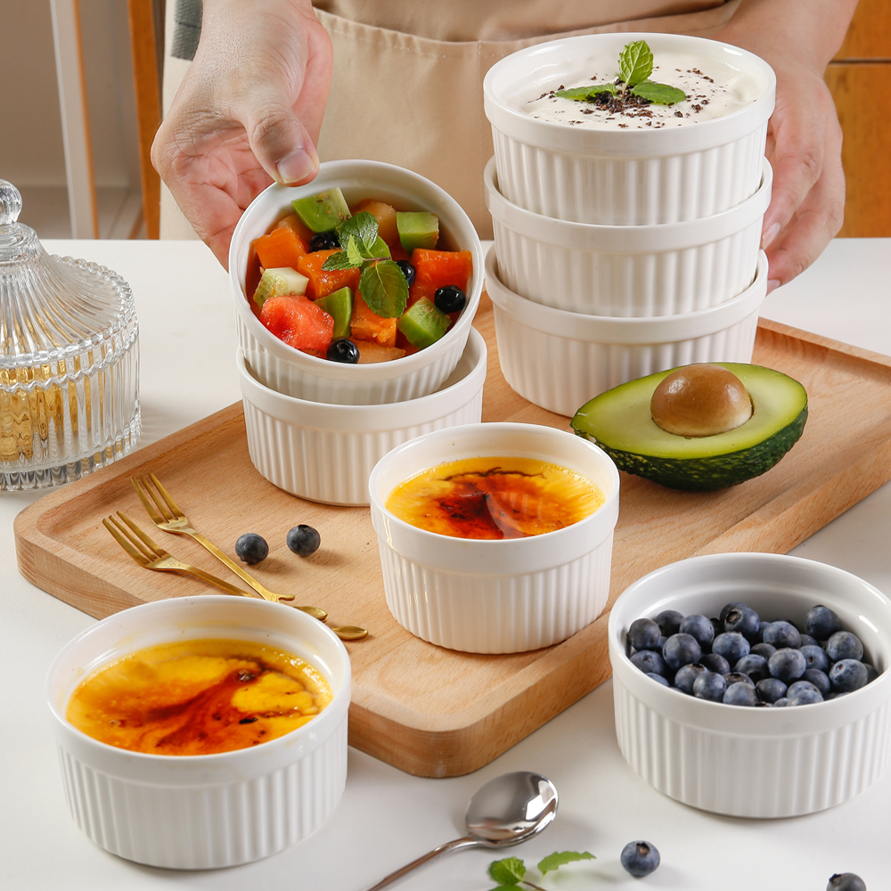 纯色陶瓷舒芙蕾布丁杯焗饭烘焙碗