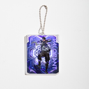 瓦罗兰特周边双片钥匙扣VALORANT暮蝶婕提英雄亚克力挂件无畏契约