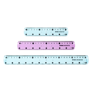 晨光透明软尺小学生专用30cm直尺尺子套装直尺四件套量角器20cm15cm套尺三角尺子高颜值学生文具多功能三角板