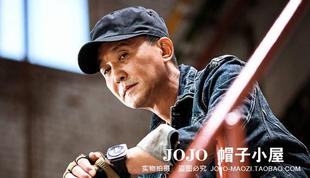 战狼2吴刚同款黑色帽子硬汉风帽男士帽子平顶帽纯色鸭舌帽时尚