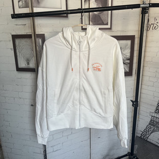 撤柜女士运动夹克春季 宽松透气收腰跑步服卫衣外套 连帽拉链开衫