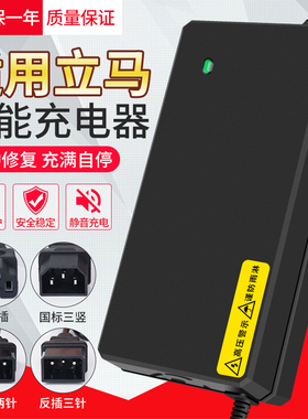 适用立马电动车充电器48V12AH60v20ah72V电瓶车铅酸电池石墨烯