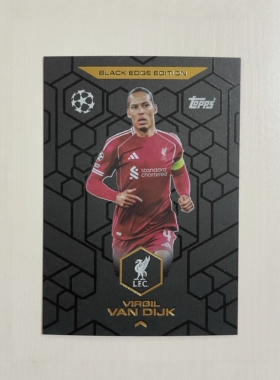 Topps 2025-26 Match Attax欧战欧冠黑边特卡BE1 范戴克 利物浦