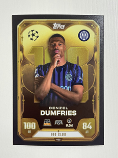 Topps 2025-26欧战欧冠100C百分俱乐部球星卡462邓弗里斯国米