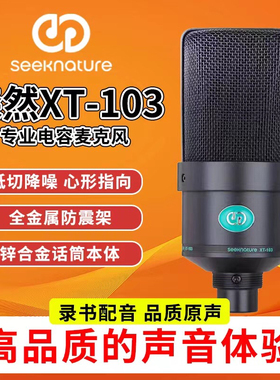 森然新款橙色军团系列 XT-103 48V 振膜麦克风金属防震架电容话筒