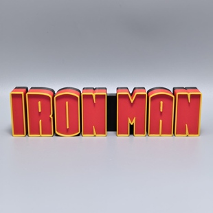 钢铁侠标志立牌Iron漫威周边logo摆件3D打印创意模型立体装饰搭配