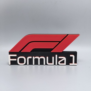 F1标志立牌方程式赛车周边logo摆件3D打印创意模型立体字牌冰箱贴