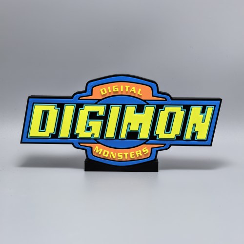 数码宝贝标志立牌Digimon暴龙兽logo动画周边3D打印创意模型摆件
