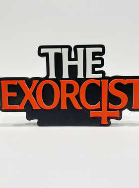驱魔人标志立牌美剧周边装饰摆件3D打印创意字模型冰箱贴Exorcist
