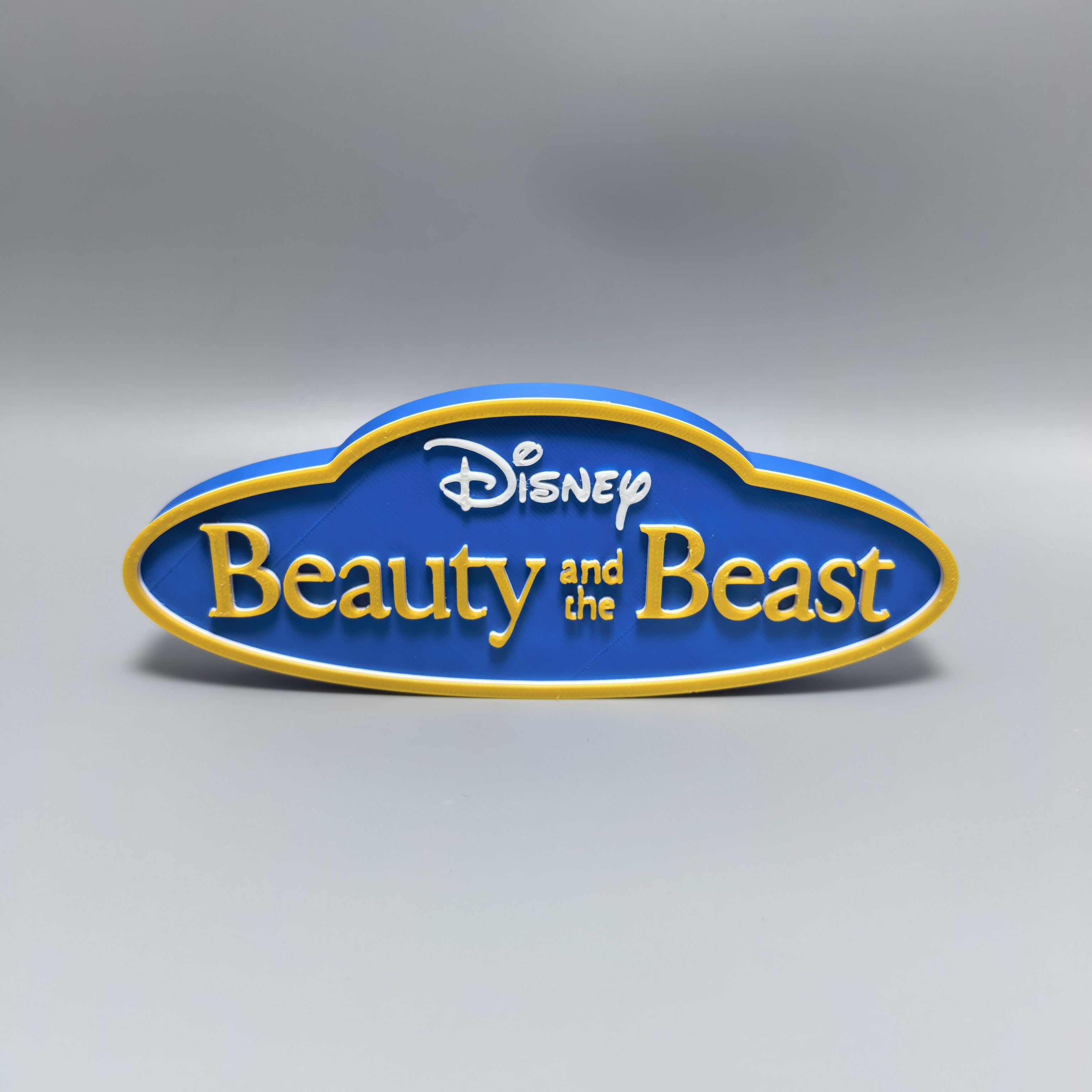 美女与野兽logo摆件3D打印