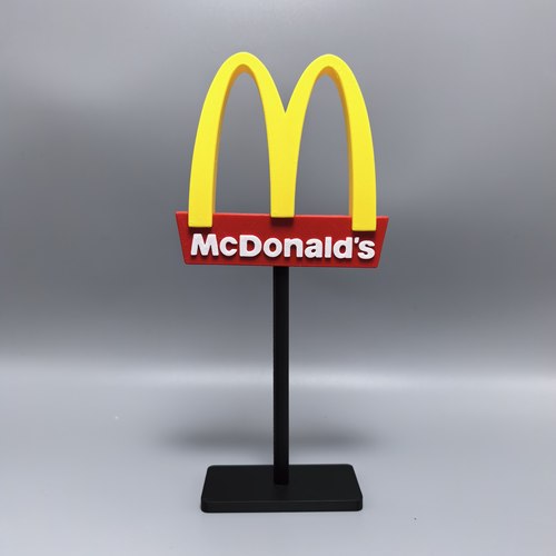麦当劳标志立牌摆件3D打印