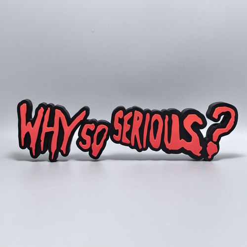 Whysoserious字体立牌摆件