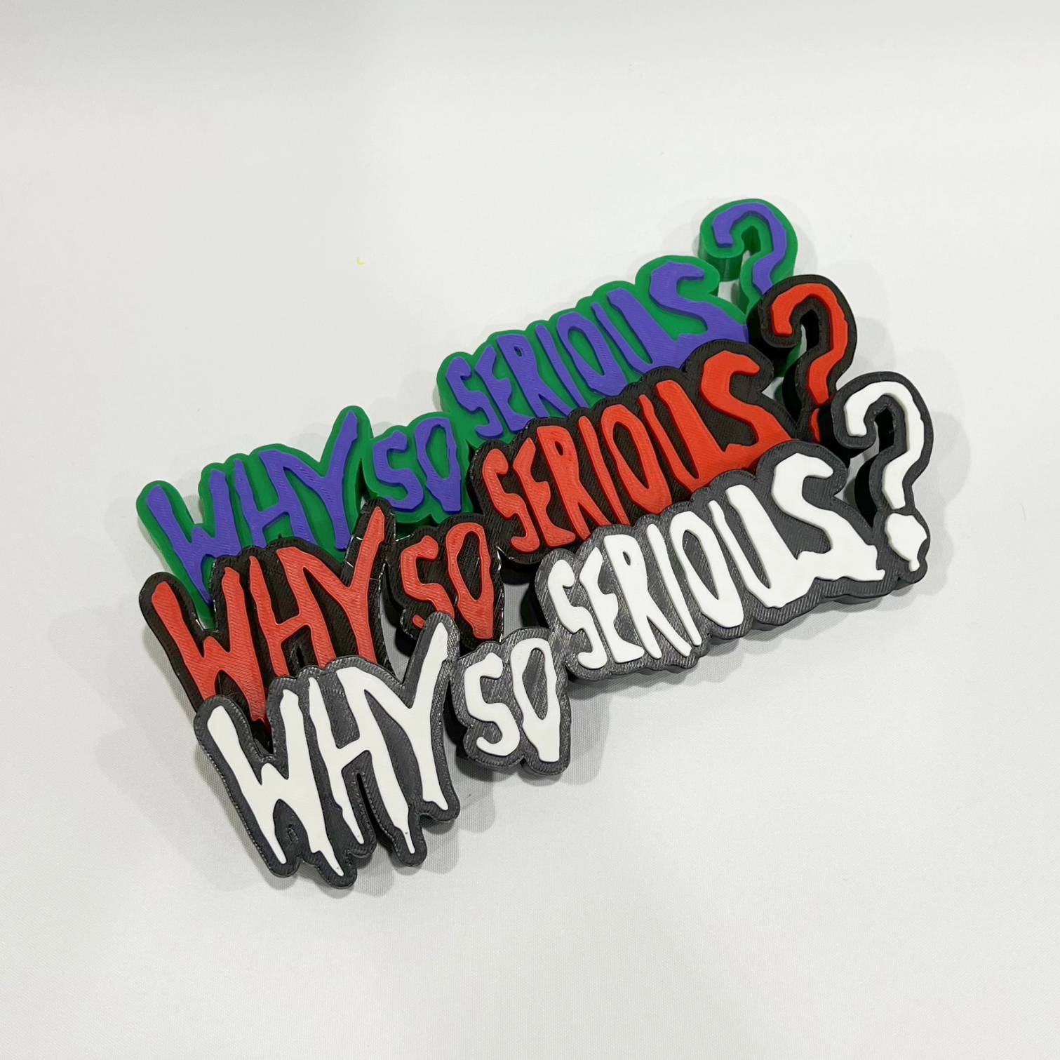 Whysoserious字体立牌摆件