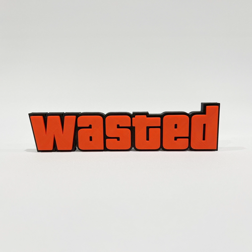 Wasted字体logo模型3D打印