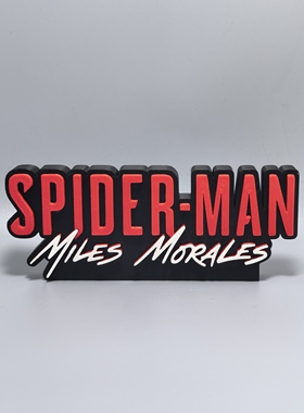 蜘蛛侠标志立牌漫威logo招牌3D打印创意字模型高颜值潮玩装饰摆件