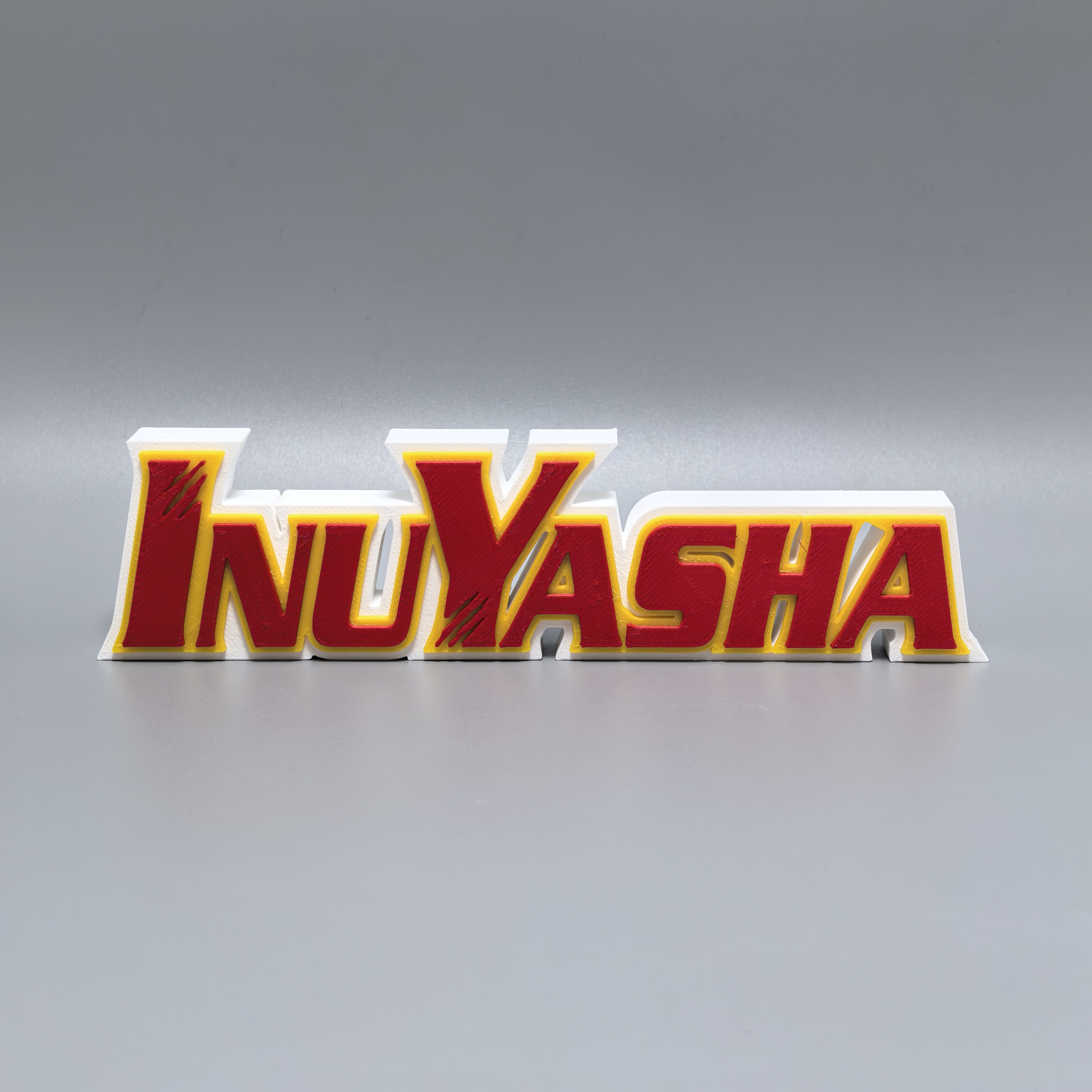 犬夜叉Inuyasha标志立牌动漫招牌3D打印创意字模型高颜值装饰摆件