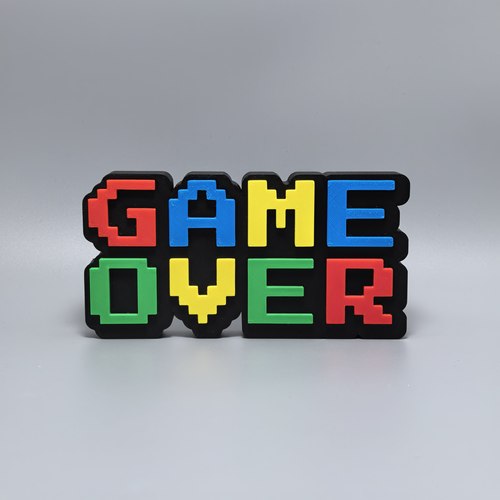 GAMEOVER3D打印立牌摆件
