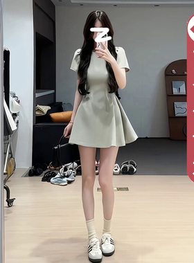一米七高个子高个子加长版短款连衣裙夏季气质绝美显瘦a字生日裙