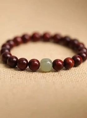 复古小叶紫檀手串男女黑檀木楠木