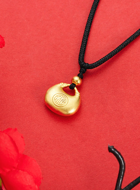 沙金项链饰品女胖福锁包项饰久不