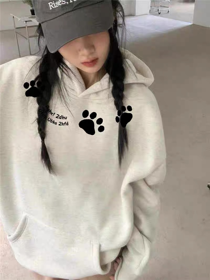 纯棉秋冬加绒加厚连帽卫衣女童2025新款儿童学生宽松美式高街上衣