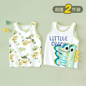 薄款 儿童背心男宝纯棉A类宝宝无袖 T恤夏季 上衣婴儿外出服睡衣家居