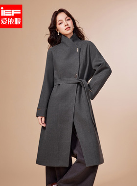 IEF/爱依服2025冬季新款韩版成熟通勤气质高级感百搭呢绒长外套
