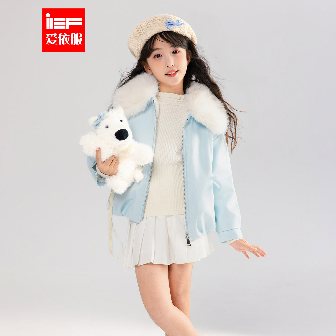 MINIIEF【爱依服童装】2025冬季新款加绒加厚保暖洋气亮面皮外套,童装/婴儿装/亲子装,普通外套,淘宝优惠券,粉丝福利购,淘宝优惠卷