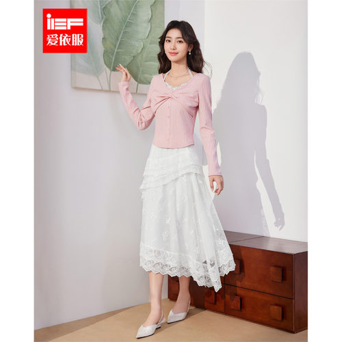 IEF/爱依服2026春季新款法式甜美浪漫小女人气质设计感上下套裙