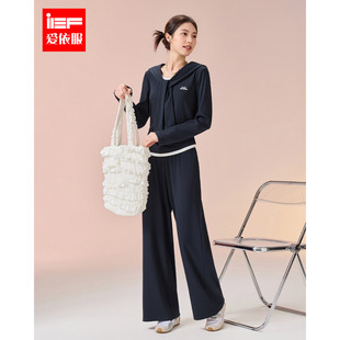 休闲运动风通勤显瘦上下套裤 IEF 韩系时尚 新款 爱依服2026春季