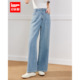 简约休闲通勤气质百搭牛仔阔腿裤 IEF 韩版 子2026春夏新款 爱依服裤