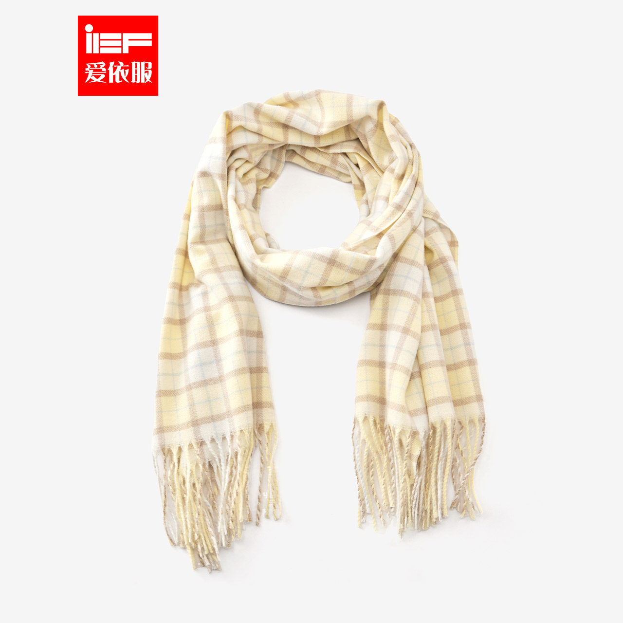IEF/爱依服围脖披肩2025秋冬新款韩系风时尚格子通勤百搭保暖围巾