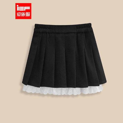 MINIIEF【爱依服童装】2026冬季新款韩系风甜美洋气女童呢绒摆裙