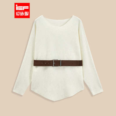 IEF/爱依服2025秋季新款法式温柔小女人气质通勤百搭毛织蝙蝠衫