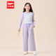 爱依服童装 2026新款 春季 MINIIEF 韩系休闲运动风女童阔腿裤