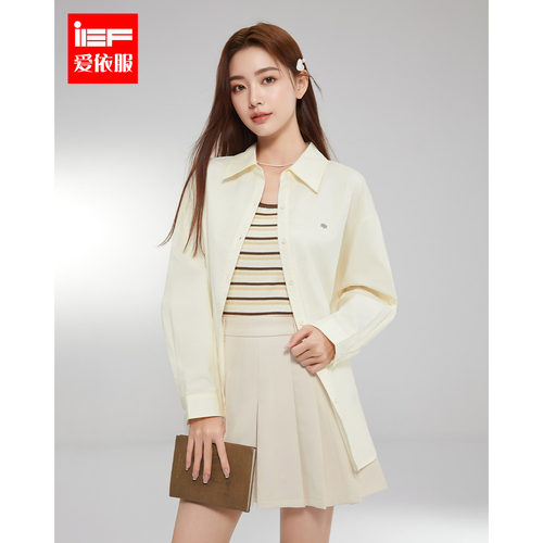 IEF/爱依服2025春夏新款针织吊带衬衫外披休闲百搭两件套上衣