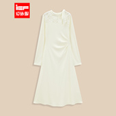 法式 IEF 爱依服连衣裙2025秋冬新款 甜美温柔小女人气质连衣长裙