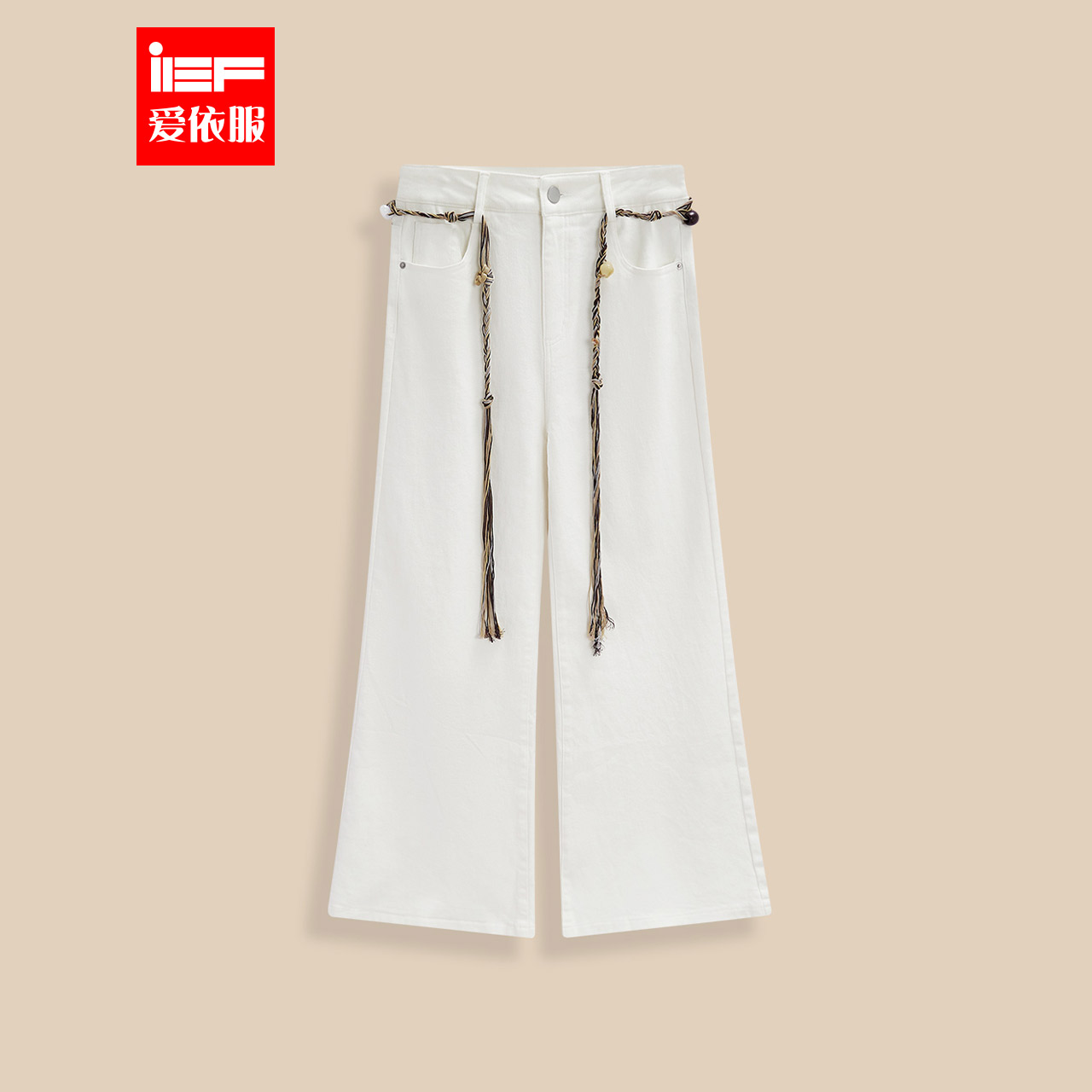 IEF/爱依服裤子2025冬季新款韩版通勤气质加绒保暖显瘦百搭喇叭裤