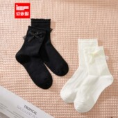 新款 IEF 爱依服袜子2026春季 日系甜美少女风蝴蝶结设计百搭长袜