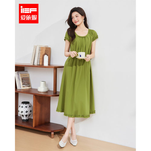 IEF/爱依服连衣裙2026夏季新款法式温柔小女人气质设计感连衣长裙