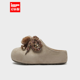 IEF/爱依服勃肯鞋2025秋季新款复古时尚可爱卡通百搭厚底休闲拖鞋