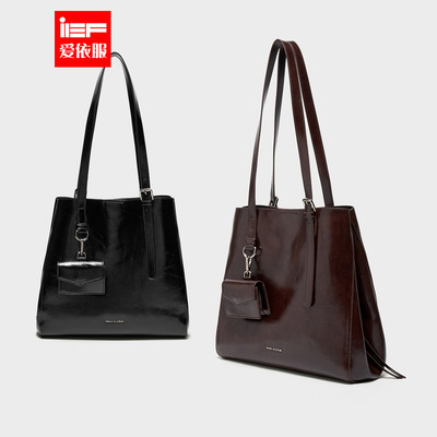 IEF/爱依服单肩包2025新款韩版简约流行大容量通勤百搭时尚托特包