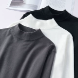 Демисезонный утепленный свитер, приятное телу трикотажное термобелье, высокий воротник