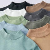 Демисезонный утепленный свитер, приятное телу трикотажное термобелье, высокий воротник