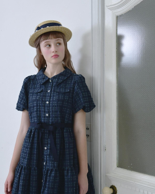 1个月左右到Emily Temple cute官方- Millie格纹娃娃领op