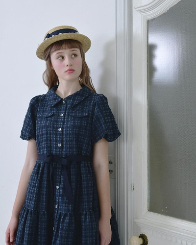 1个月左右到Emily Temple cute官方- Millie格纹娃娃领op
